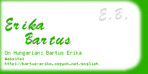 erika bartus business card